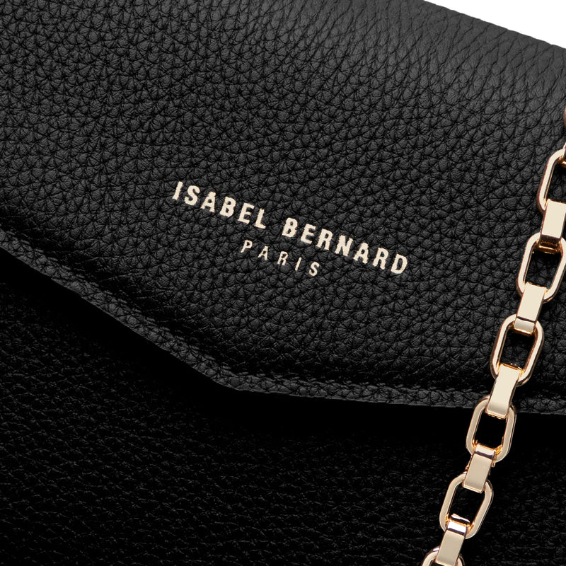 Isabel Bernard Honoré Lina Zwarte Clutch Met Afneembare Schouderketting IB21135-001-zoom-
