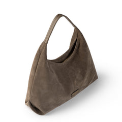 Isabel Bernard Honoré Grace taupe suede shoulder bag IB25093-178