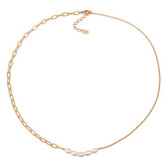 Elli 925 Sterling Silver Pearl Necklace Gold plated 2004-BF-0008241-001