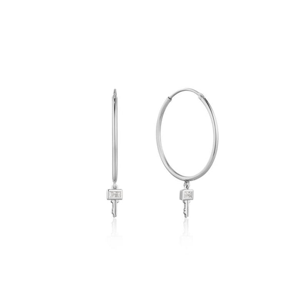Ania Haie Under Lock and Key Zilverkleurige Oorbellen 2002-AH-E032-02H