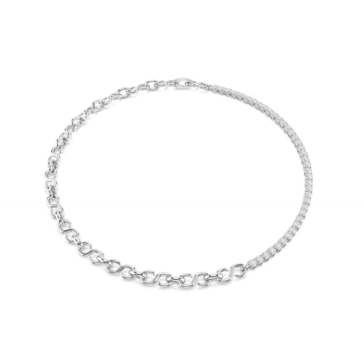 Swarovski Matrix Tennis Silver-Tone Necklace 5747732