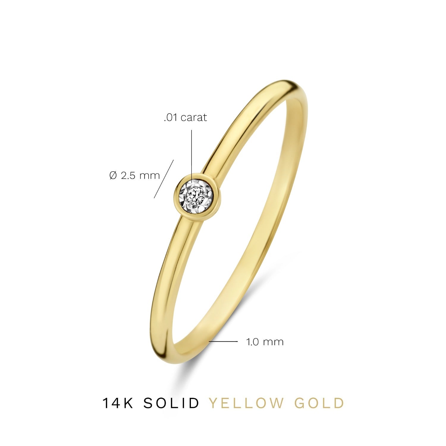 Isabel Bernard De La Paix Inaya 14 Carat Gold Ring | diamond 0.01 ct | IBD330027-60