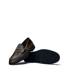 Isabel Bernard Vendôme Blandine mocha spazzolato leather loafers IB51015-639-36