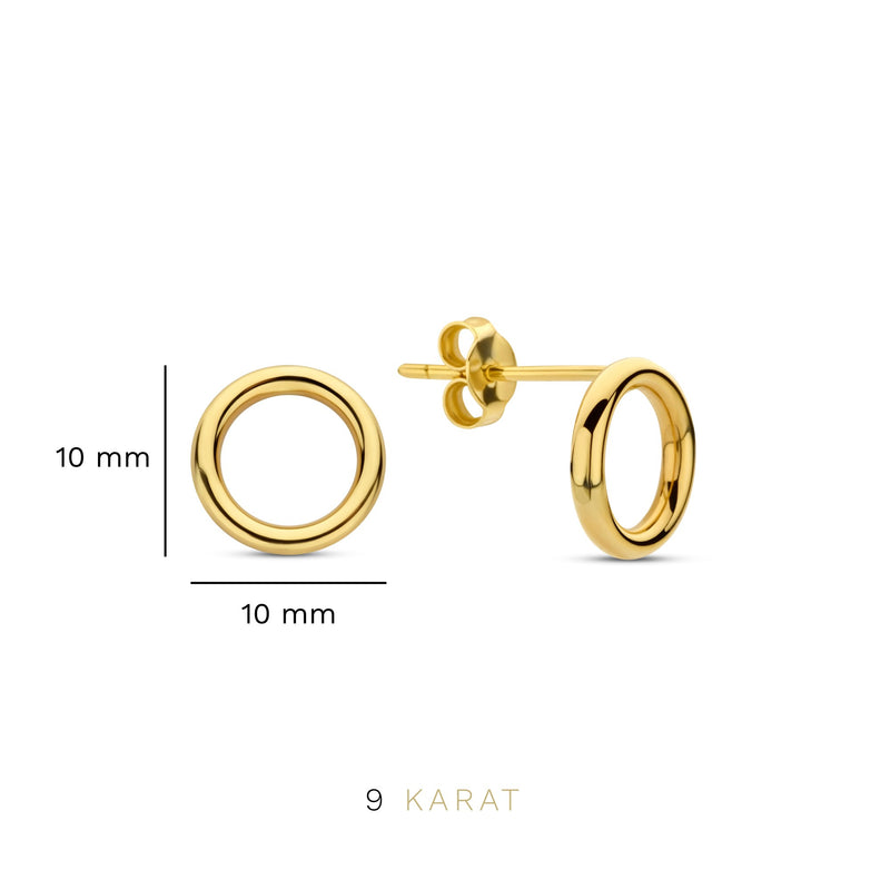 Beloro Jewels La Rinascente Velia 9 Karaat Oorknoppen BO360040-zoom-