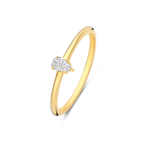De la Paix Eloise 14 karaat gouden ring met diamant 0.15 karaat