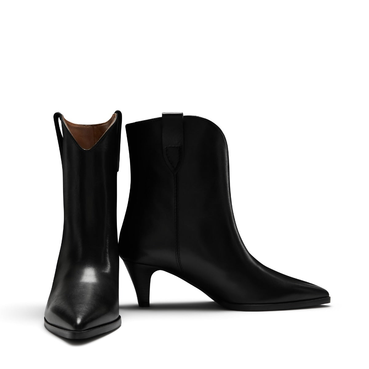 Isabel Bernard Vendôme Louane black calfskin leather boots IB53009-001-37