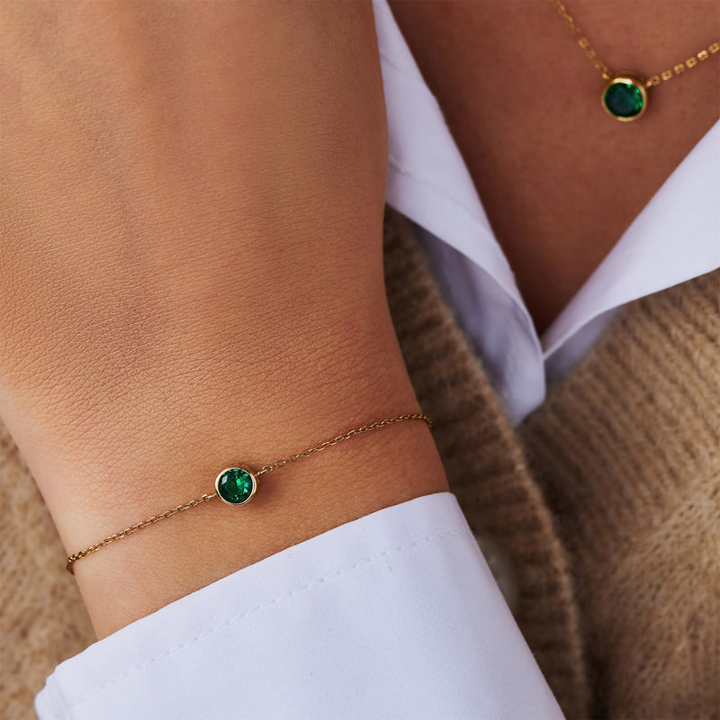 Violet Hamden Venus 925 Sterling Zilveren Gold Plated Armband met Geboortesteen VH320010-DEC-zoom-