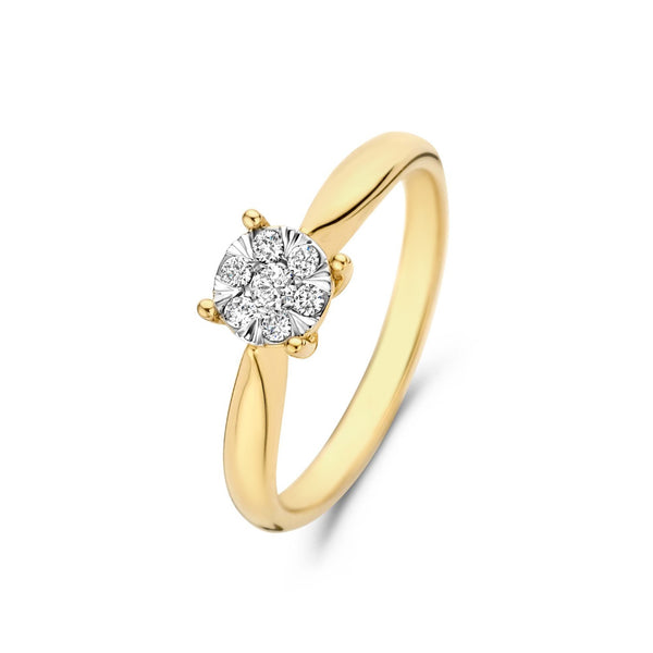 De la Paix Hanaé 14 karaat gouden ring met diamant 0.14 karaat