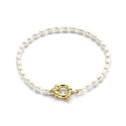 Parte Di Me Brioso Cortona Bella 925 sterling zilveren gold plated parel armband PDM32070