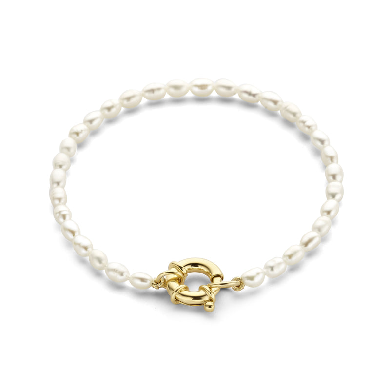 Parte Di Me Brioso Cortona Bella 925 sterling zilveren gold plated parel armband PDM32070-zoom-