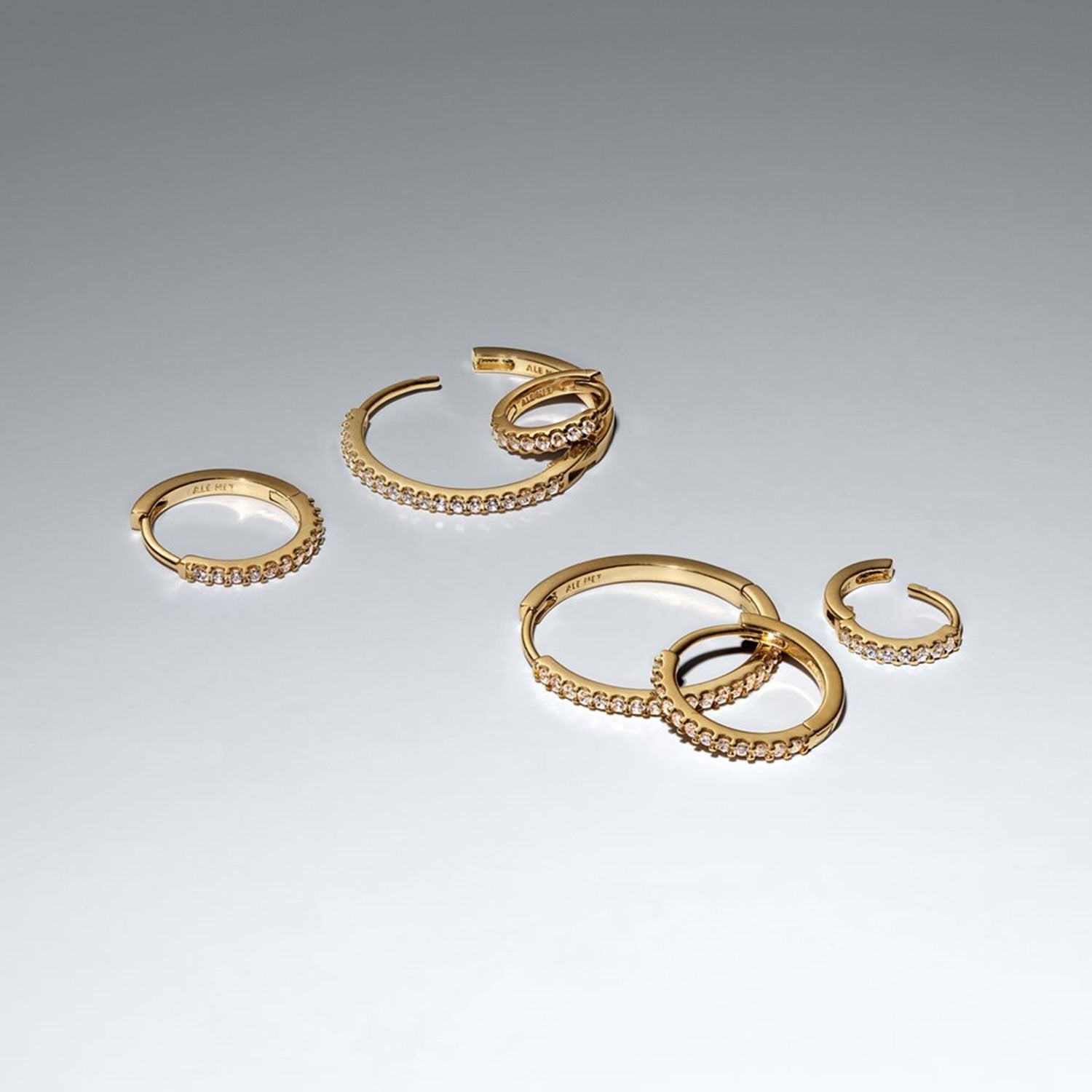 Pandora Timeless Gold Plated Sparkling Mini Hoop Earrings 264649C01
