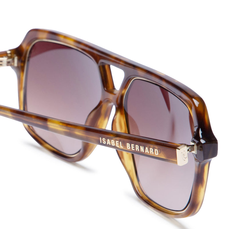 Isabel Bernard La Vilette Demi Brown Sunglasses IB380009-13-14-zoom-