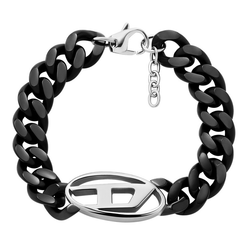 Diesel Oval D Zwarte Armband DX1611931-zoom-