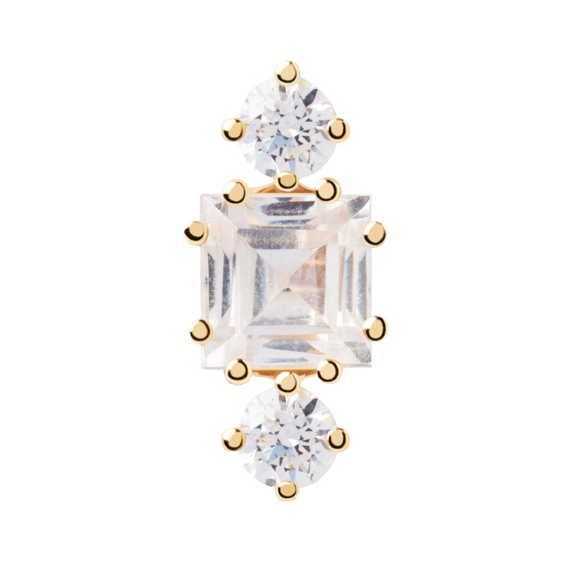 PD Paola The New Essentials 925 Sterling Silver Earstud PG01-734-U with 18K Gold Plating-zoom-