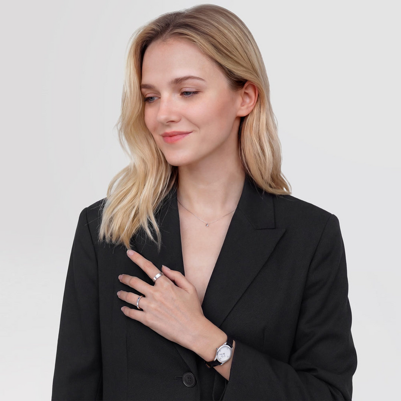 Daniel Wellington Ophelia Mini Black Lizard Zilverkleurig Dameshorloge DW00100887-zoom-