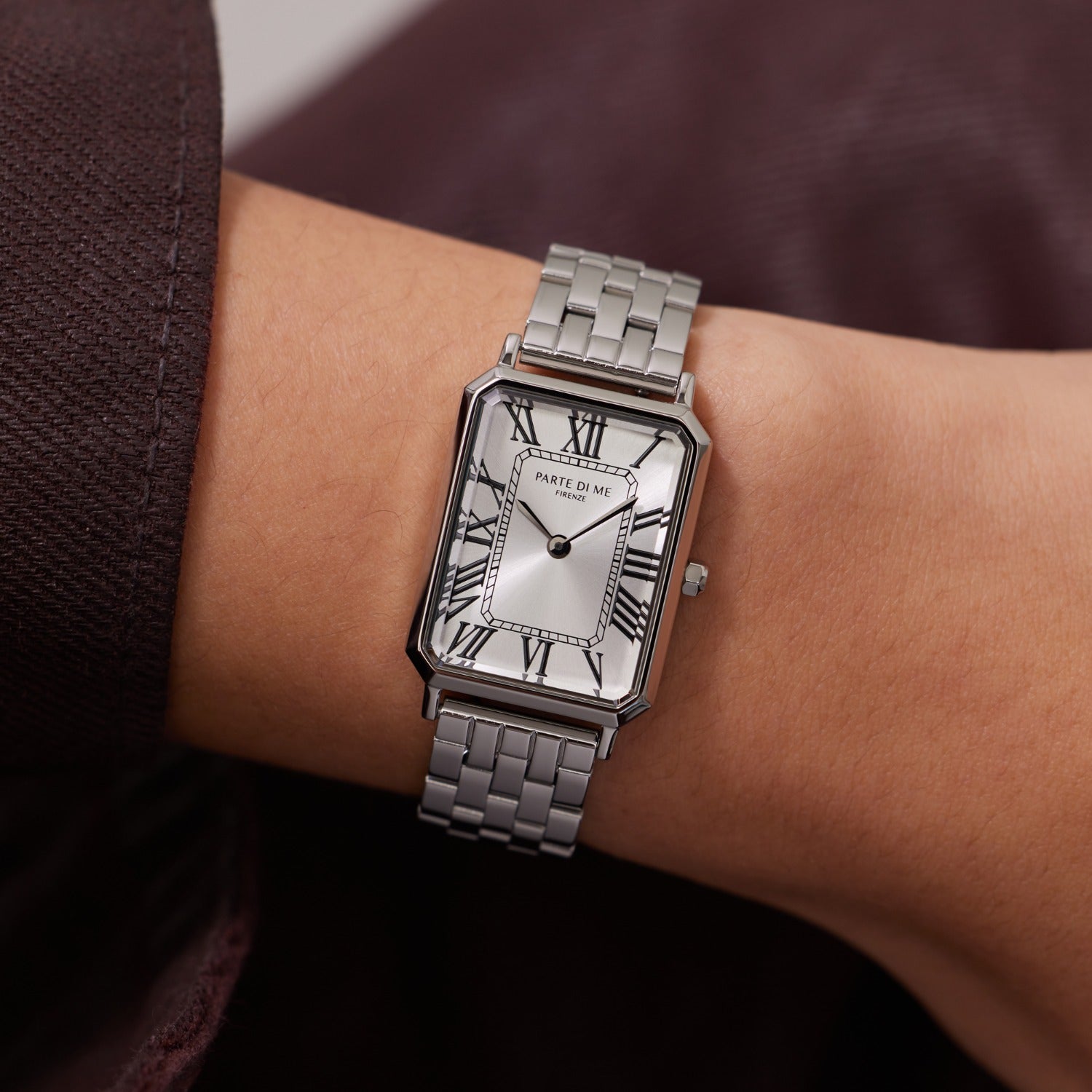 Parte di Me Orologio rectangular ladies watch silver coloured PDM09024