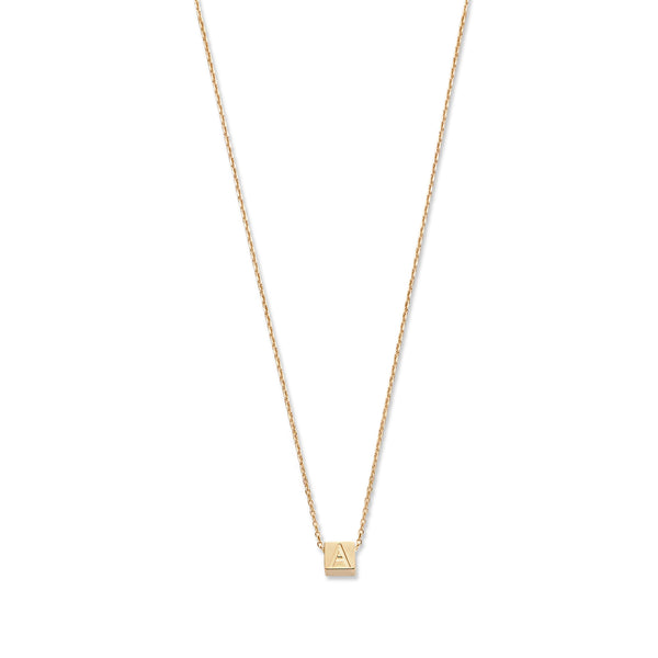 Isabel Bernard La Concorde 14 Karaat Roségouden Kubus Initial Ketting IB340055-Z