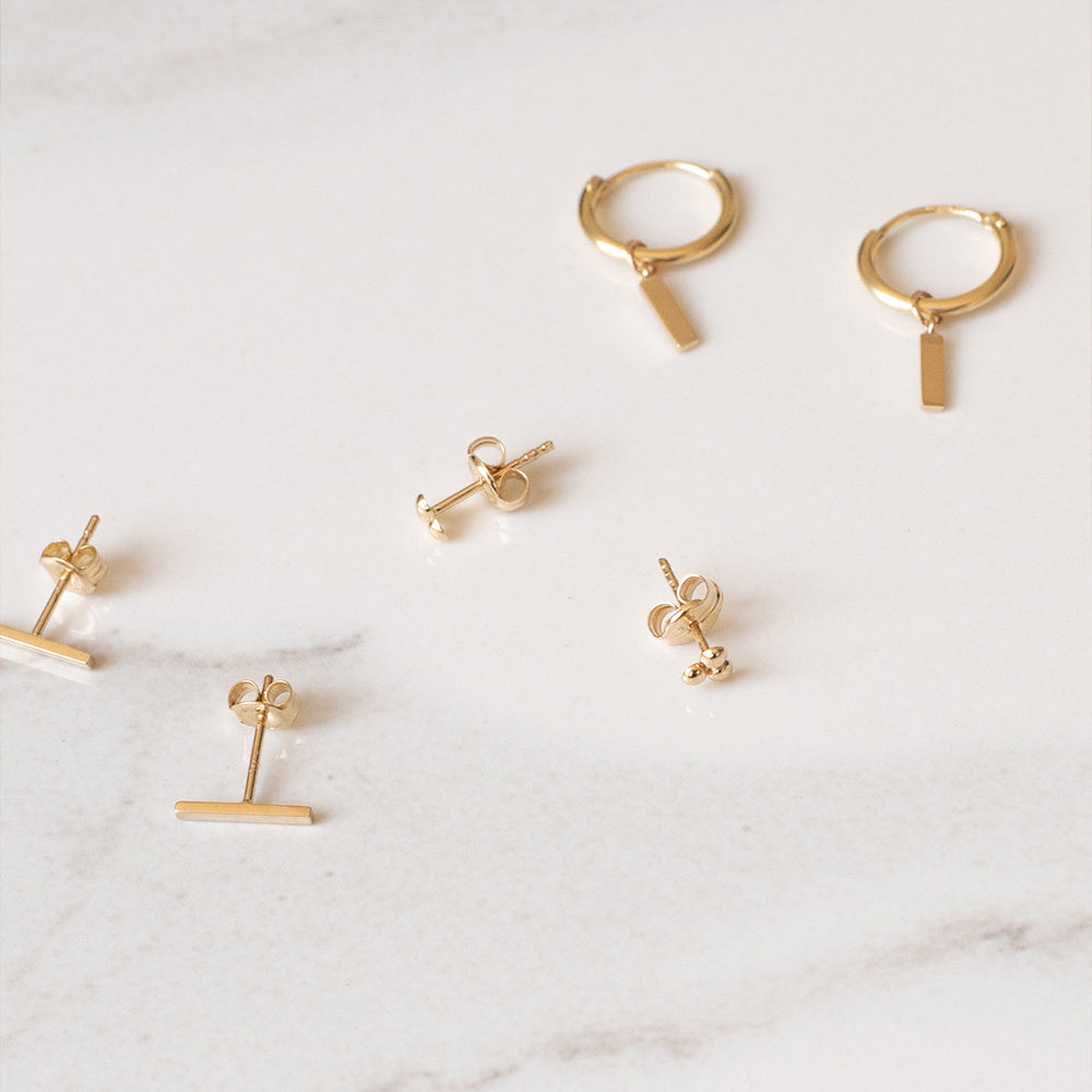 Isabel Bernard Rivoli Claire 14 Carat Golden Ear Studs IB360233