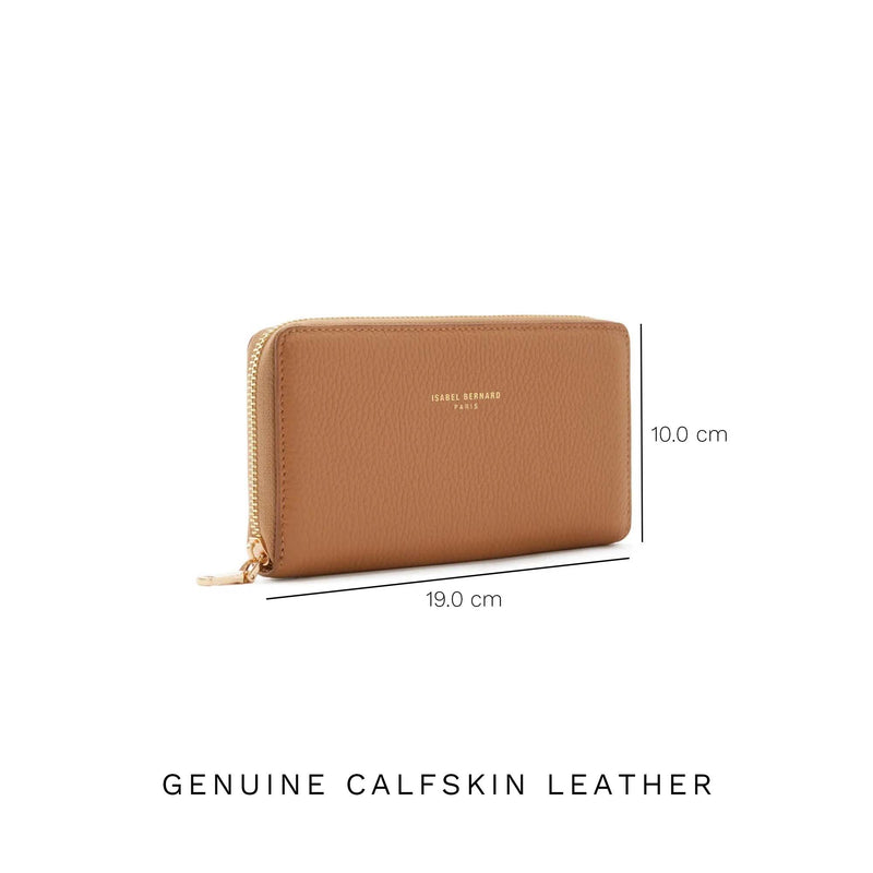 Isabel Bernard Honoré Léa Camel Kalfsleren Ritsportemonnee IB23023-zoom-