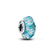 Pandora Moments Murano Glass Turquoise Murano Glas & Glitter Bedel 794701C01