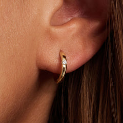 Isabel Bernard De la Paix Mia 14 Karat gold earring with diamond 0.06 carat IBD360037