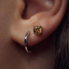 Parte Di Me Santa Maria della Base 925 Sterling Silver Hoop Earrings PDM36061