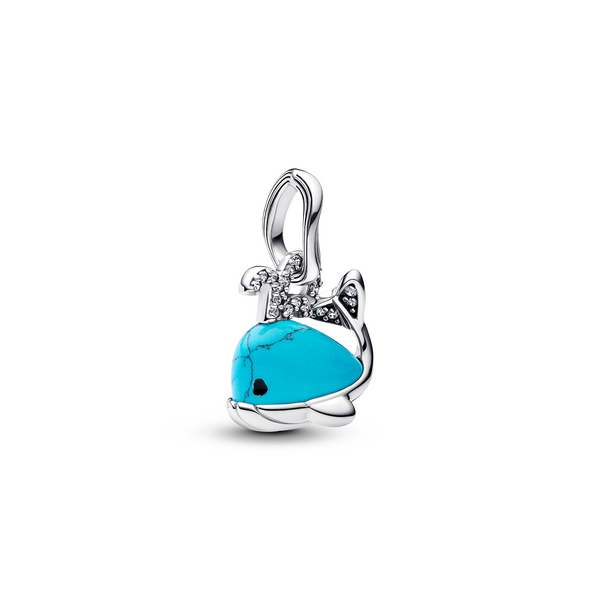 Pandora Moments 925 Sterling Zilveren Turquoise Walvis Bedel 793822C01