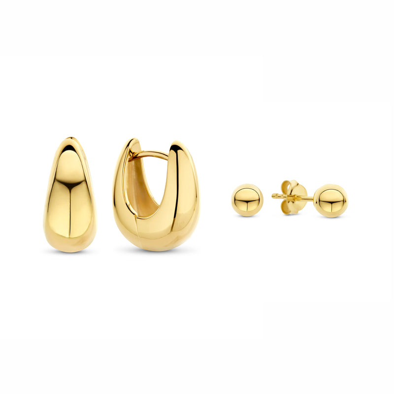 Parte Di Me Soprendimi 925 Sterling Zilveren Gold Plated Oorbellen Set PDM90055-zoom-