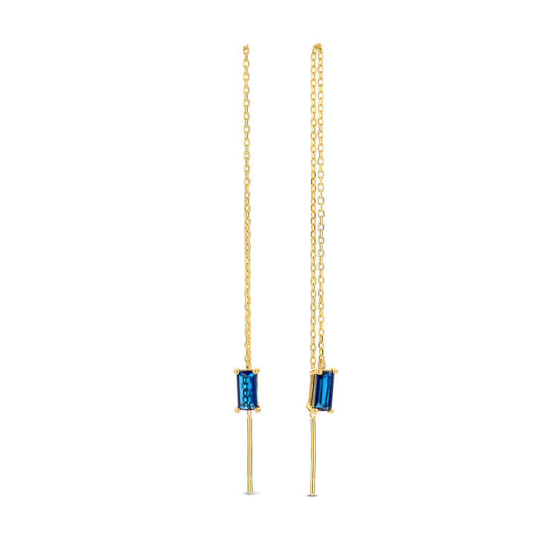 Isabel Bernard Baguette Odie 14 karaat gouden oorhangers IB360073-zoom-