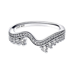 Pandora Timeless 925 Sterling Silver Wave Ring 192543C01-50