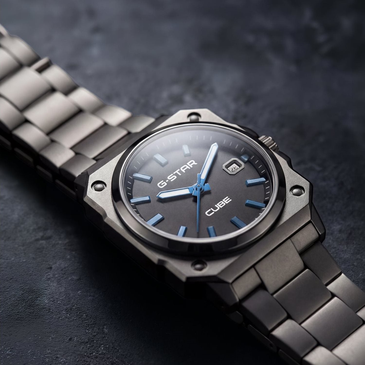 G-STAR Cube Gunmetal Analogue Men's Watch GSW.508.07
