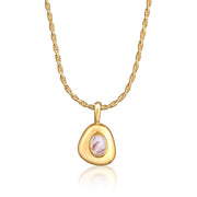 Elli 925 Sterling Silver Link Chain Necklace with Gemstone 2004-BF-0007869-001