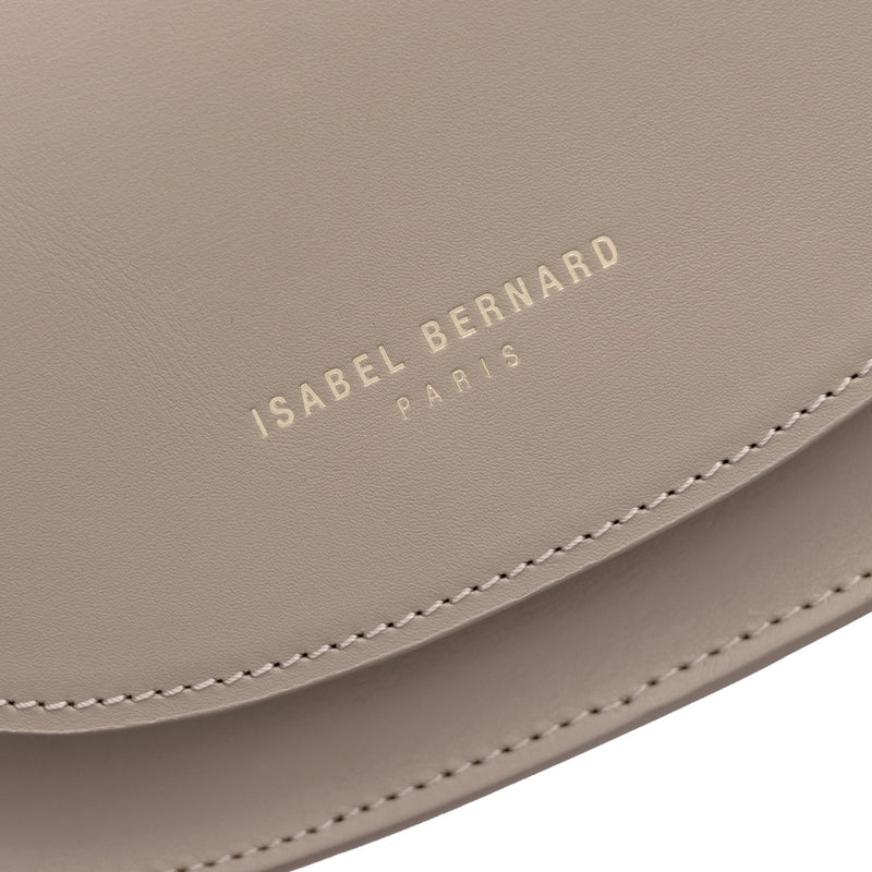 Isabel Bernard Montmarte Manon taupe leren crossbody tas van natuurleer IB21116-zoom-