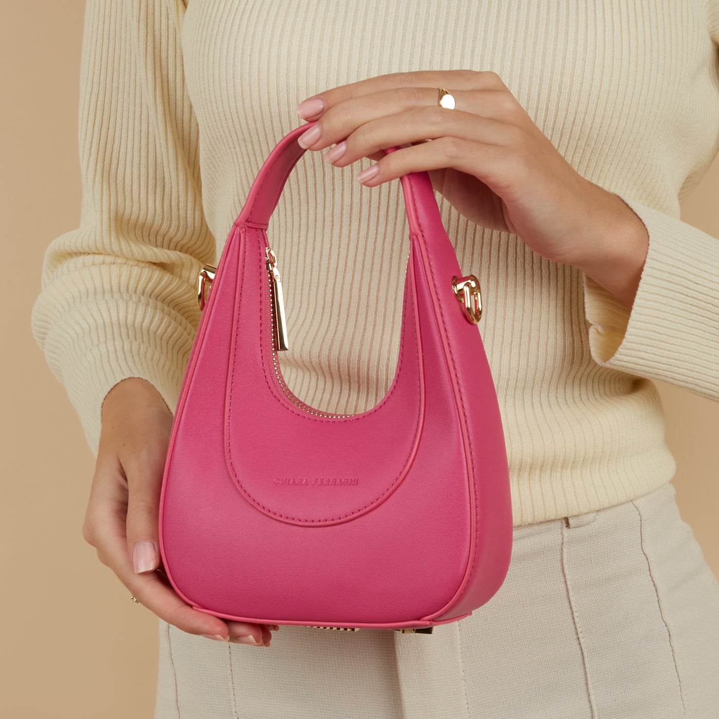Chiara Ferragni Caia Pink Crossbody Bag 75SB4BG2-ZS517-431
