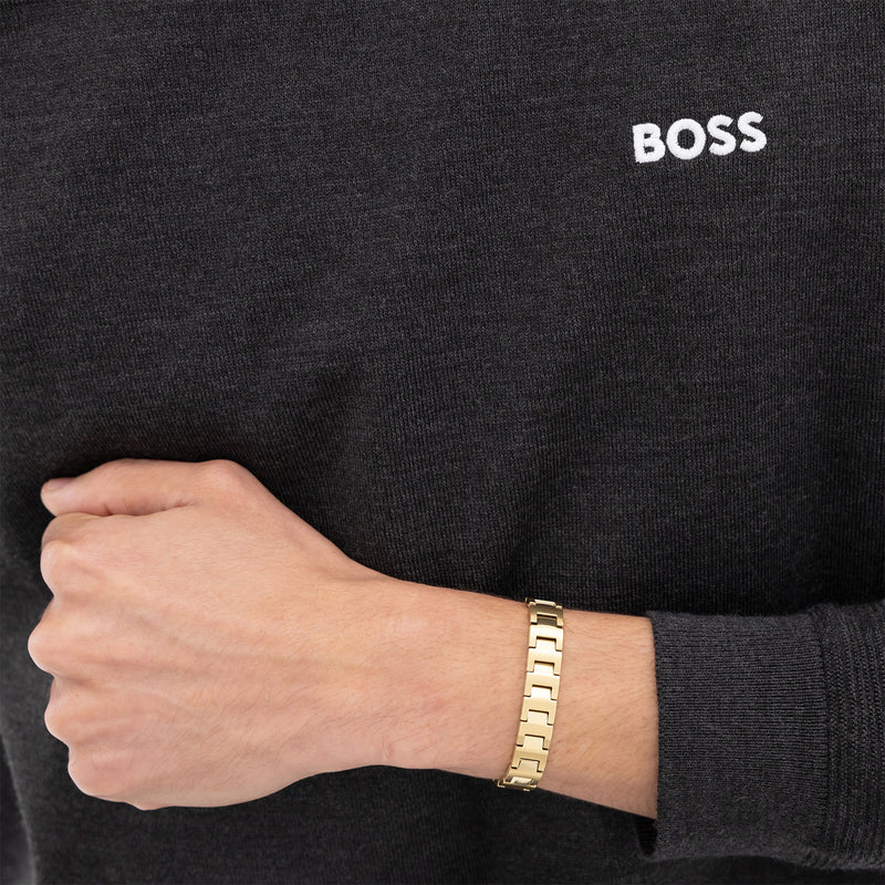 Hugo Boss BOSS Gold-coloured Chain Bracelet HBJ1580753-zoom-