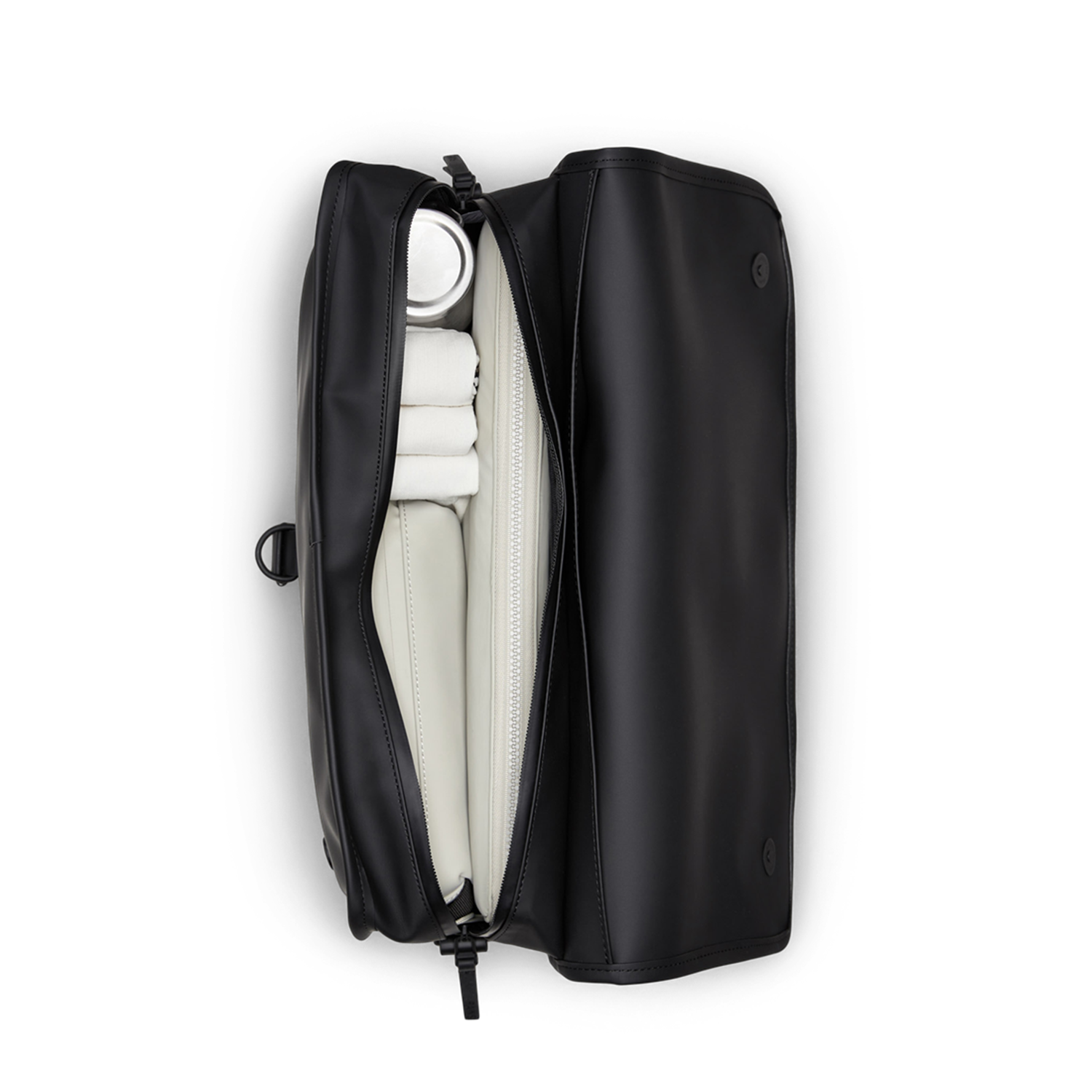 Rains Black Messenger Bag R14580-01