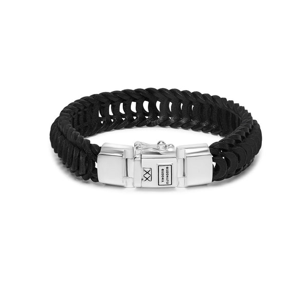 Buddha to Buddha Lars Leather Armband BTB122BL-E (Lengte: 19.00 cm)