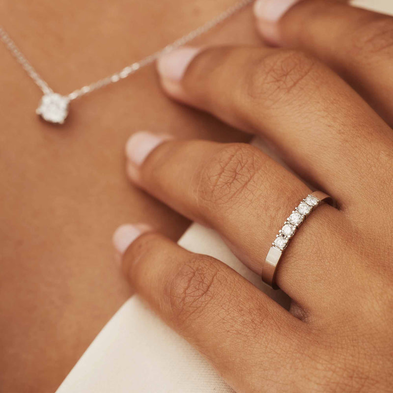 Isabel Bernard De la Paix Madeline 14 karaat witgouden ring | diamant 0.20 ct | IBD330019-48-zoom-