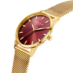 Parte Di Me Orologio round ladies watch gold coloured and dark brown PDM09055