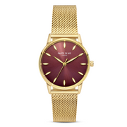 Parte Di Me Orologio rond dames horloge goudkleurig en donkerbruin PDM09055
