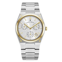 Jacques du Manoir Horizon Gents Multifunction Silver and Gold-Coloured Men's Watch JWN05704