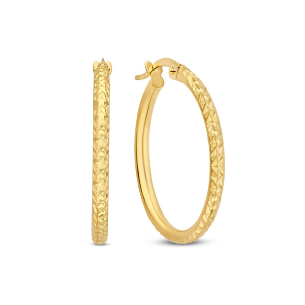 Rivoli Laura 14 karaat gouden oorringen  met diamond cut