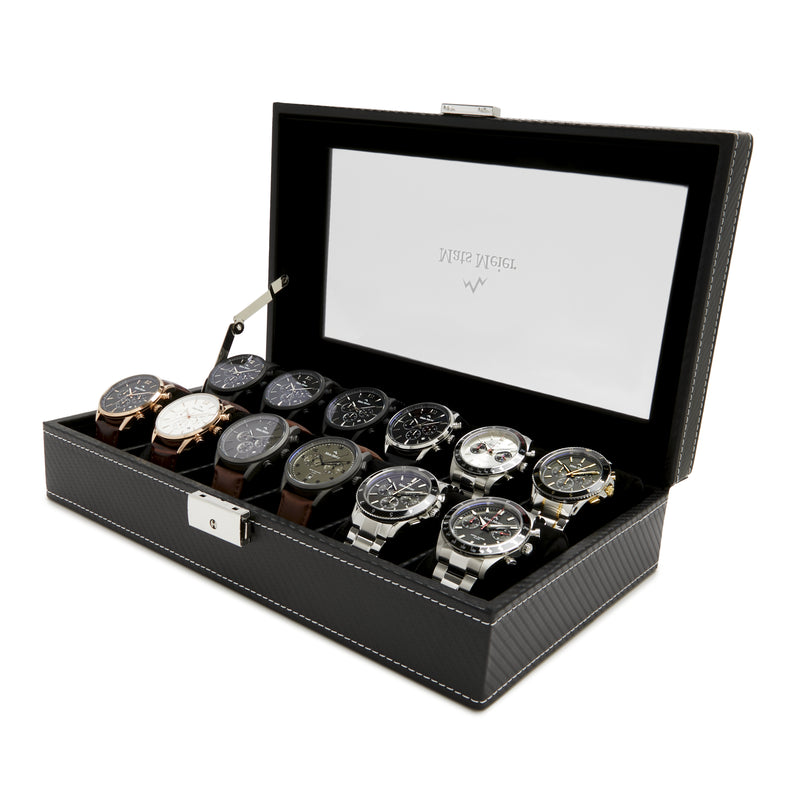 Mats Meier Mont Fort Zwarte Horlogebox voor 12 Horloges MM-Watchbox-1909-zoom-
