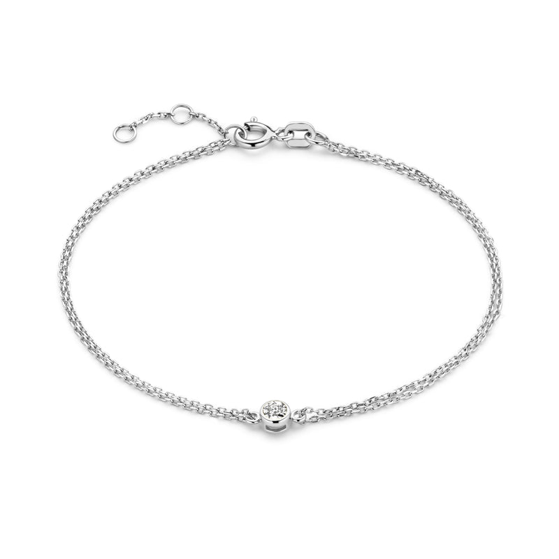 Isabel Bernard De La Paix Inaya 14 Karaat Witgouden Armband | Diamant 0.02 ct | IBD320010-zoom-