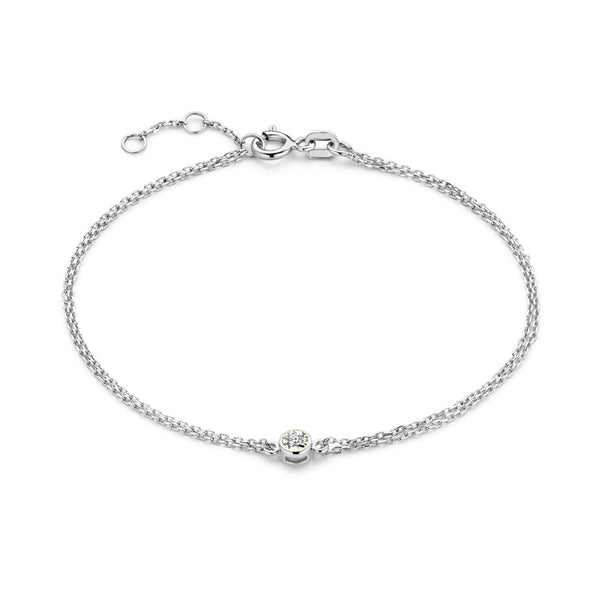 Isabel Bernard De La Paix Inaya 14 Karaat Witgouden Armband | Diamant 0.02 ct | IBD320010