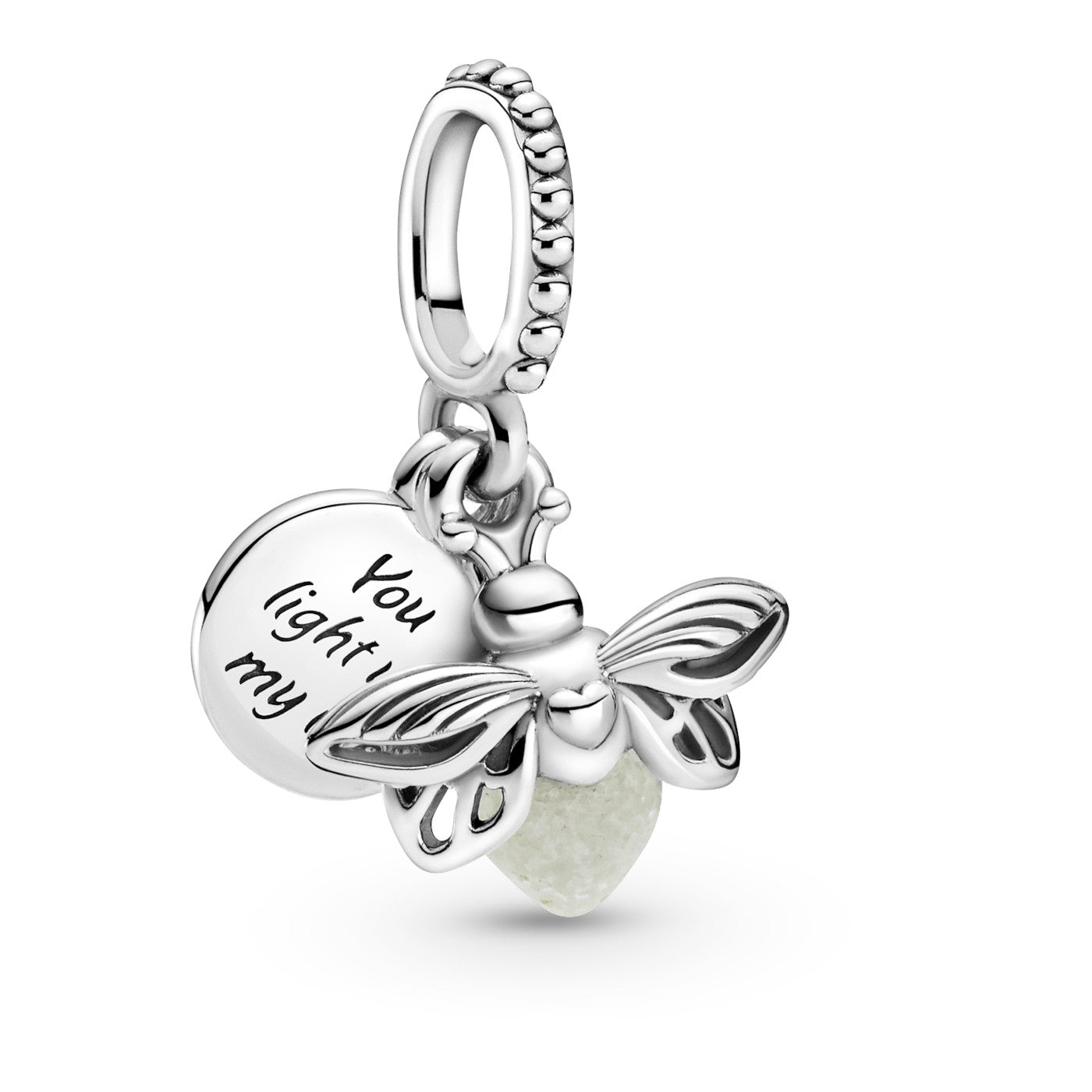Pandora Moments 925 Sterling Silver Glow-in-the-dark Firefly Charm 799352C01
