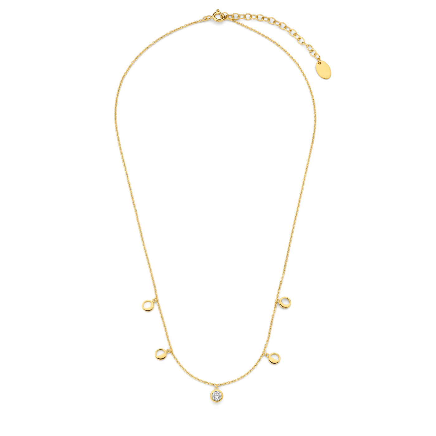 Violet Hamden Luna 925 Sterling Silver Gold Plated Necklace VH340040