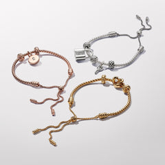 Pandora Moments 14 Karat Gold Plated Chain Bracelet 563090C00-2