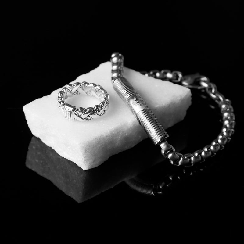 Buddha to Buddha Heritage 925 Sterling Zilveren George Texture Ring BTB617-20-zoom-