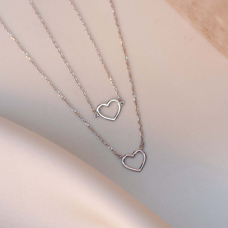 Isabel Bernard Saint Germain Amore 14 Karaat Wit Gouden Collier IB340076-zoom-